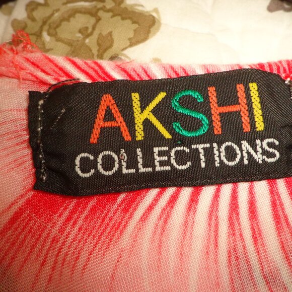 AKSHI COLLECTIONS Sleeveless Asymmetrical Midi Sundress O/S Hibiscus Pattern - Picture 3 of 9